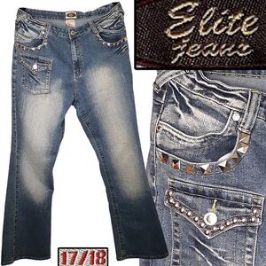 Studded bootcut jeans